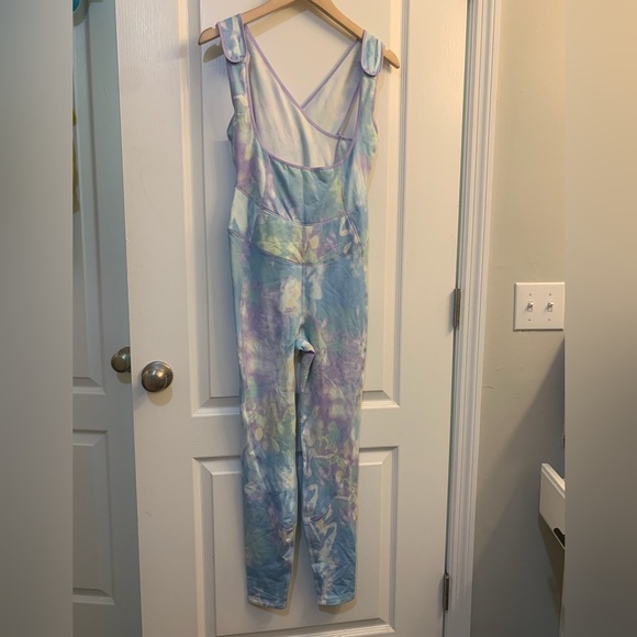 Free People You Know It Base-layer Ski Jumpsuit Onesie Blue Tie Dye Printed - Picture 4 of 7